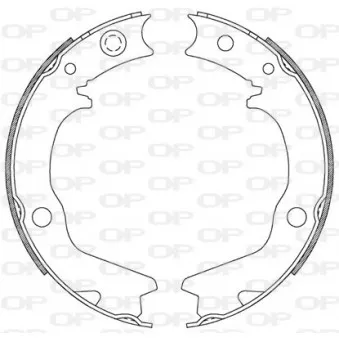 Jeu de mâchoires de frein OPEN PARTS BSA2185.00