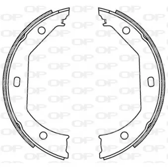 Jeu de mâchoires de frein OPEN PARTS BSA2198.00