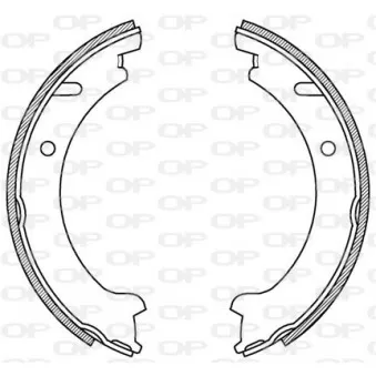 Jeu de mâchoires de frein OPEN PARTS BSA2203.00