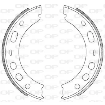 Jeu de mâchoires de frein OPEN PARTS BSA2204.00