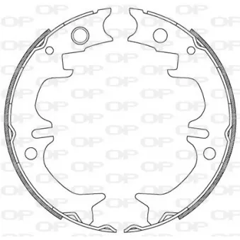 Jeu de mâchoires de frein OPEN PARTS BSA2208.00