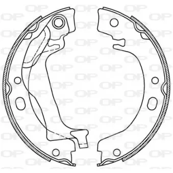 Jeu de mâchoires de frein OPEN PARTS BSA2224.00