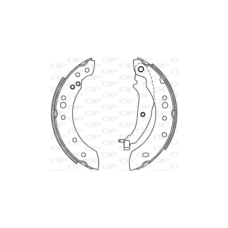 Jeu de mâchoires de frein OPEN PARTS BSA2227.00