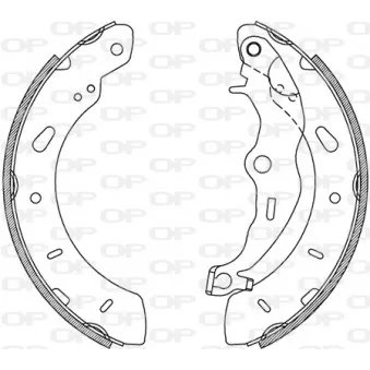 Jeu de mâchoires de frein OPEN PARTS BSA2237.00