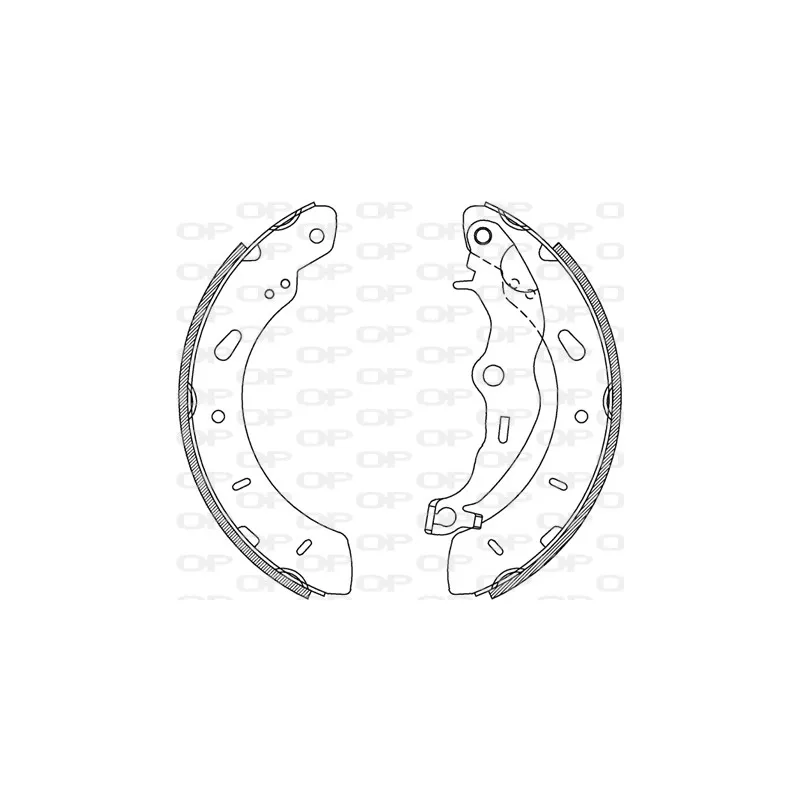 Jeu de mâchoires de frein OPEN PARTS BSA2237.00