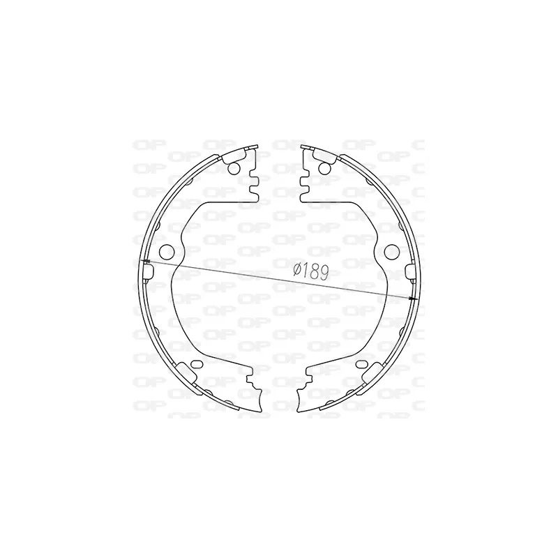 Jeu de mâchoires de frein OPEN PARTS BSA2267.00