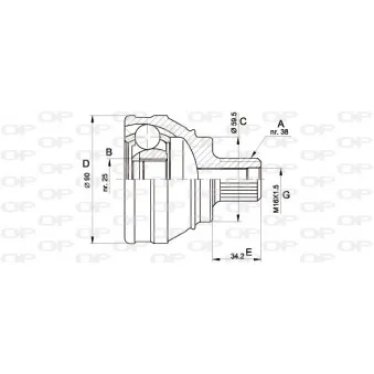 Embout de cardan avant (kit de réparation) OPEN PARTS CVJ5117.10