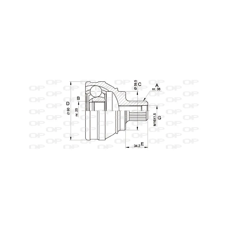 Embout de cardan avant (kit de réparation) OPEN PARTS CVJ5117.10