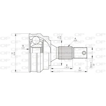 Embout de cardan avant (kit de réparation) OPEN PARTS CVJ5253.10