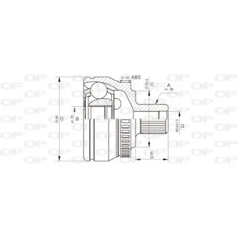 Embout de cardan avant (kit de réparation) OPEN PARTS CVJ5444.10