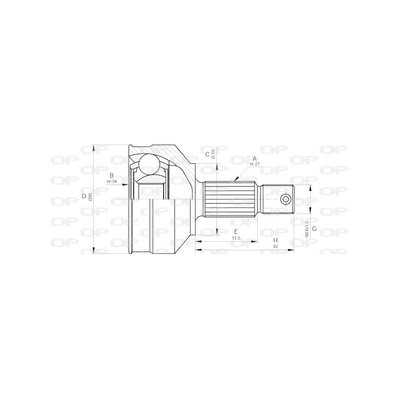 Embout de cardan avant (kit de réparation) OPEN PARTS CVJ5459.10