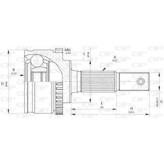 Embout de cardan avant (kit de réparation) OPEN PARTS CVJ5583.10