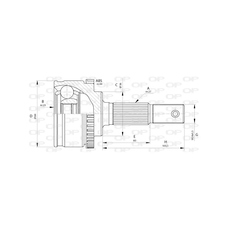 Embout de cardan avant (kit de réparation) OPEN PARTS CVJ5583.10