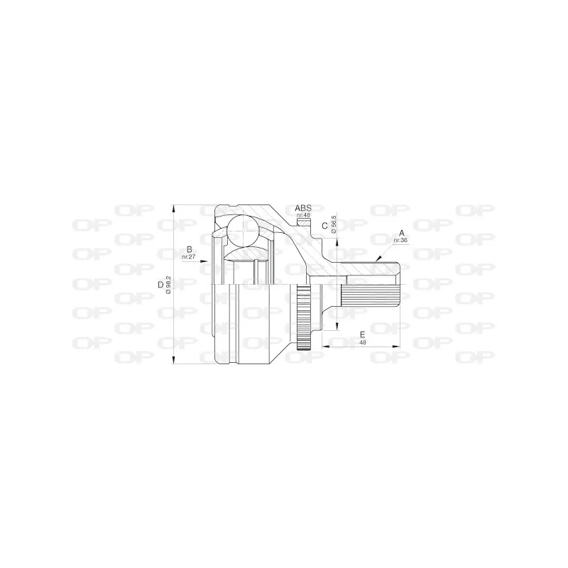 Embout de cardan avant (kit de réparation) OPEN PARTS CVJ5589.10