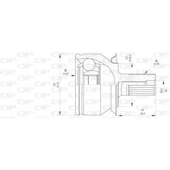 Embout de cardan avant (kit de réparation) OPEN PARTS CVJ5630.10