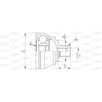 Embout de cardan avant (kit de réparation) OPEN PARTS