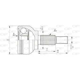 Embout de cardan avant (kit de réparation) OPEN PARTS CVJ5672.10