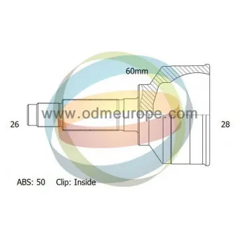 Embout de cardan avant (kit de réparation) ODM-MULTIPARTS 12-040868