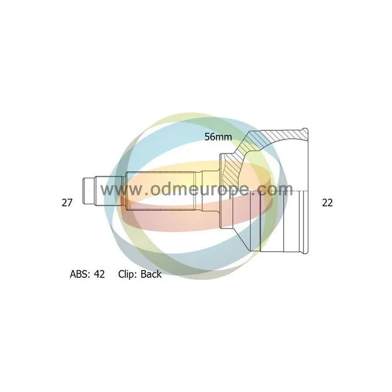 Embout de cardan avant (kit de réparation) ODM-MULTIPARTS 12-060143