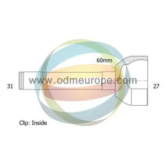 Embout de cardan avant (kit de réparation) ODM-MULTIPARTS 12-060146