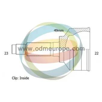 Embout de cardan avant (kit de réparation) ODM-MULTIPARTS 12-060195