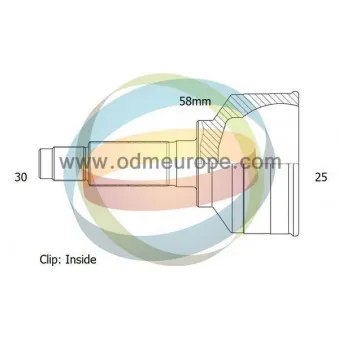 Embout de cardan avant (kit de réparation) ODM-MULTIPARTS 12-070950