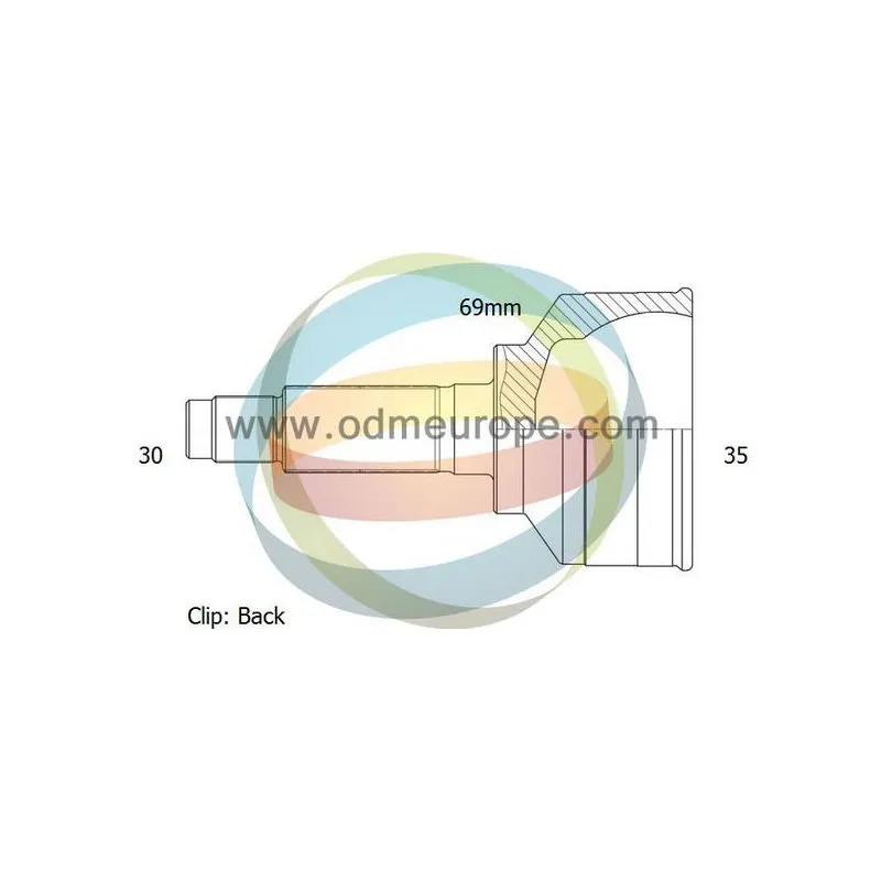 Embout de cardan avant (kit de réparation) ODM-MULTIPARTS 12-080677