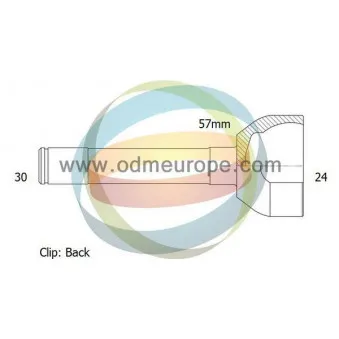 Embout de cardan avant (kit de réparation) ODM-MULTIPARTS 12-090222