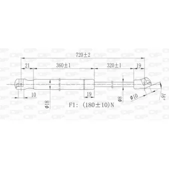 Vérin, capot-moteur OPEN PARTS GSR6045.00