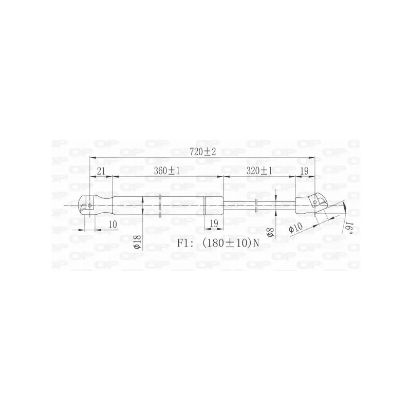 Vérin, capot-moteur OPEN PARTS GSR6045.00