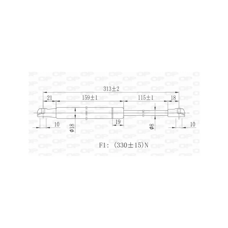 Vérin, capot-moteur OPEN PARTS GSR6060.00