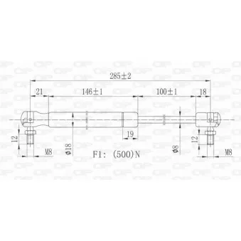 Vérin, capot-moteur OPEN PARTS GSR6067.00