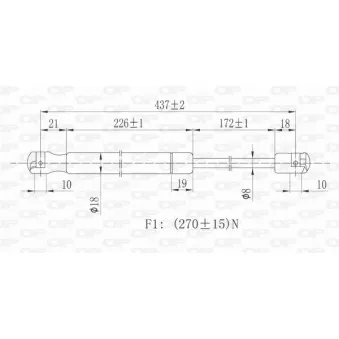 Vérin, capot-moteur OPEN PARTS GSR6093.00