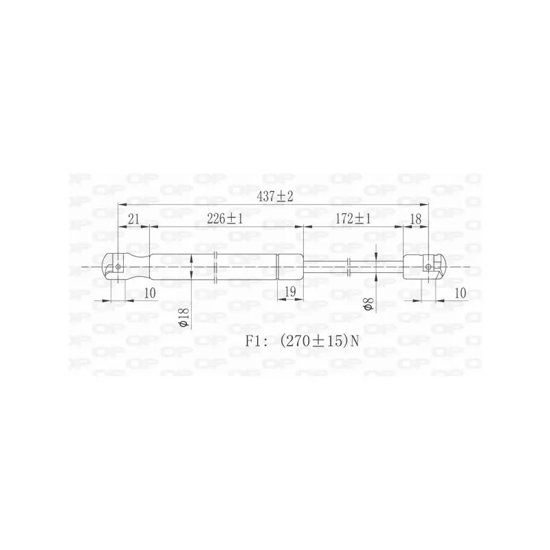 Vérin, capot-moteur OPEN PARTS GSR6093.00