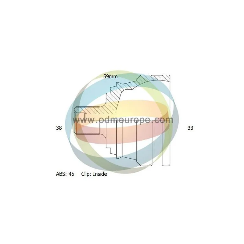 Embout de cardan avant (kit de réparation) ODM-MULTIPARTS 12-211450