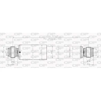 Jeu de 2 amortisseurs arrière OPEN PARTS SAB8020.32