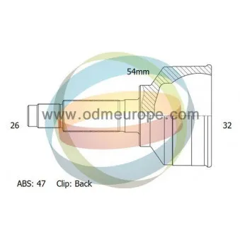 Embout de cardan avant (kit de réparation) ODM-MULTIPARTS 12-221680