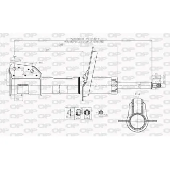 Jeu de 2 amortisseurs avant OPEN PARTS SAB8216.31