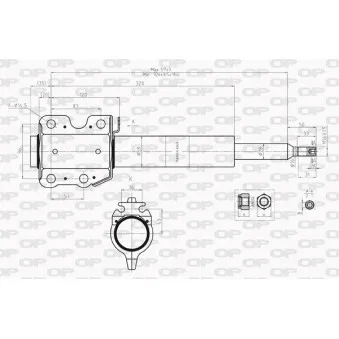 Jeu de 2 amortisseurs avant OPEN PARTS SAB8219.31