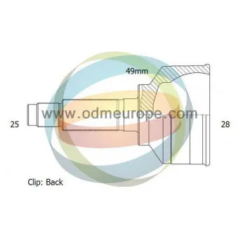 Embout de cardan avant (kit de réparation) ODM-MULTIPARTS 12-300743