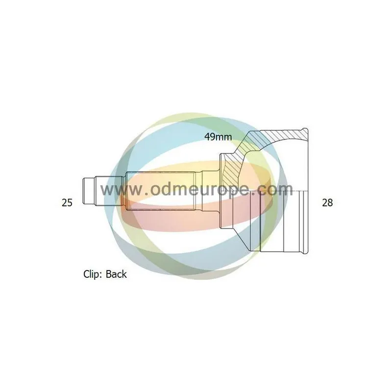 Embout de cardan avant (kit de réparation) ODM-MULTIPARTS 12-300743