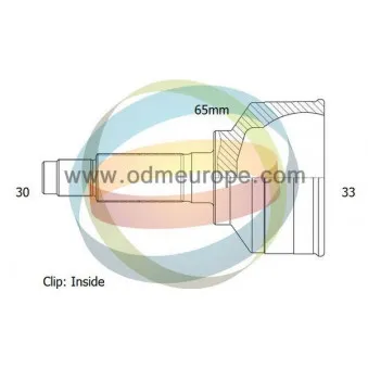 Embout de cardan avant (kit de réparation) ODM-MULTIPARTS 12-341954