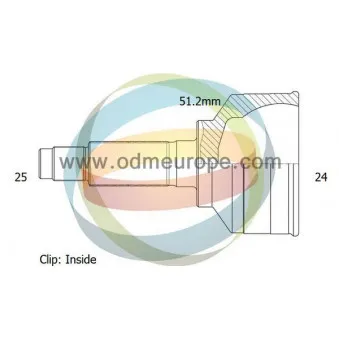 Embout de cardan avant (kit de réparation) ODM-MULTIPARTS 12-351966