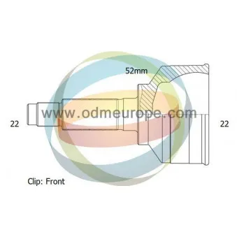 Embout de cardan avant (kit de réparation) ODM-MULTIPARTS 12-351986