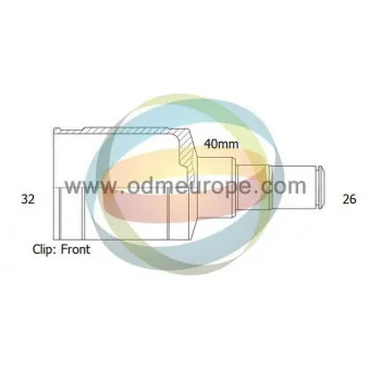 Embout de cardan avant (kit de réparation) ODM-MULTIPARTS 14-016020