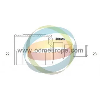 Embout de cardan avant (kit de réparation) ODM-MULTIPARTS 14-016036