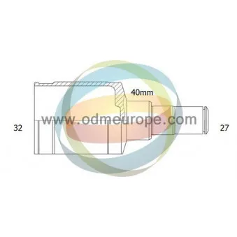 Embout de cardan avant (kit de réparation) ODM-MULTIPARTS 14-046855