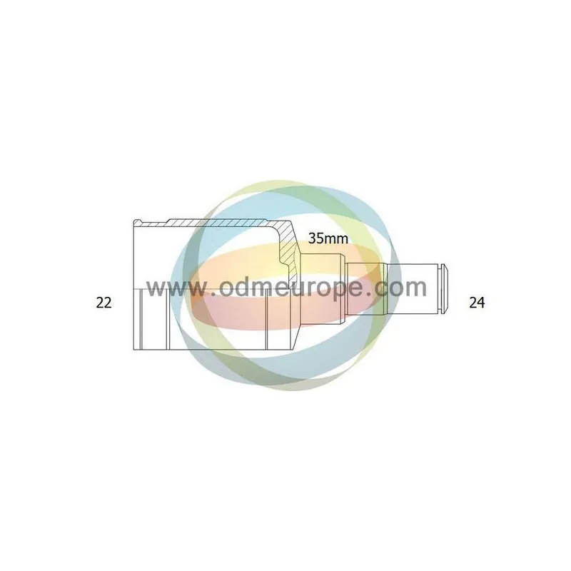 Embout de cardan avant (kit de réparation) ODM-MULTIPARTS 14-056407