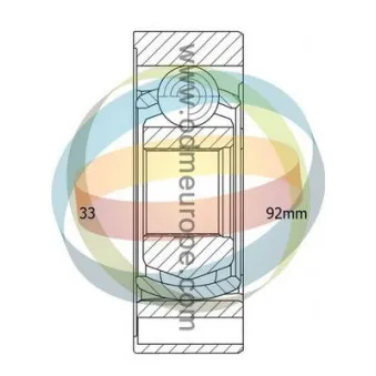 Embout de cardan avant (kit de réparation) ODM-MULTIPARTS 14-216050