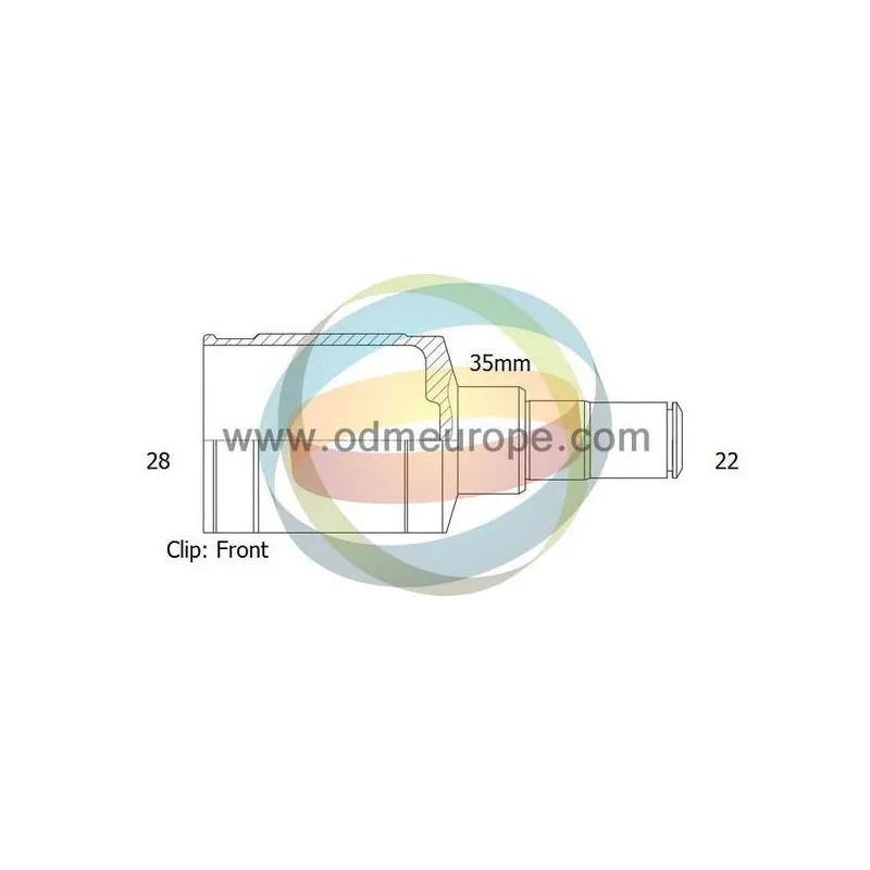 Embout de cardan avant (kit de réparation) ODM-MULTIPARTS 14-236053